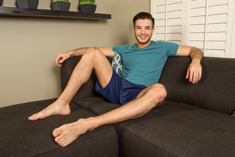 SeanCody sexy naked hairy chest young muscle hunk Manny gay guy top bottom ass fucking slut dildo bubble butt legs all american stud 002 gay porn sex gallery pics video photo - Sexy young hairy chested versatile muscle boy Manny fucks his ass with a big dildo