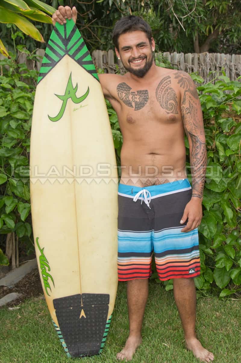 IslandStuds gay porn tattoo beard facial hair small dick sex pics Kimo bubble butt asshole 001 gallery video photo - Kimo spreads his sweet smooth virgin surfer butt WIDE OPEN while skinny dipping underwater in the pool
