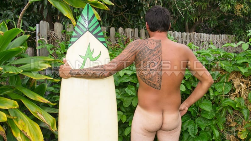IslandStuds gay porn tattoo beard facial hair small dick sex pics Kimo bubble butt asshole 003 gallery video photo - Kimo spreads his sweet smooth virgin surfer butt WIDE OPEN while skinny dipping underwater in the pool