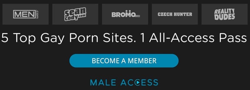 5 hot Gay Porn Sites in 1 all access network membership vert 2 - Big muscle dude Malik Delgaty’s massive cock bareback fucking hottie hunk Sean Cody Caden’s bubble butt
